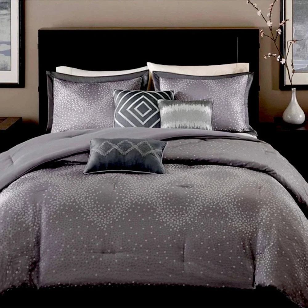 Madison Park Queen Duvet with 2 Standard Shams and 4 Throw Pillows